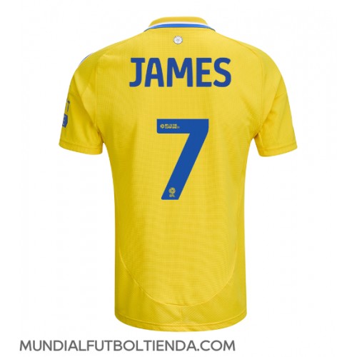 Camiseta Leeds United Daniel James #7 Segunda Equipación Replica 2024-25 mangas cortas